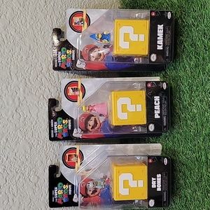 Jakks Pacific 1" Figure Illumination Super Mario Bros.Movie 2023 Set Of 3 NEW
